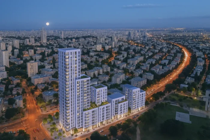 Urban Renewal Project, Derech HaShalom 105–117, Tel Aviv. Mishkan Israel